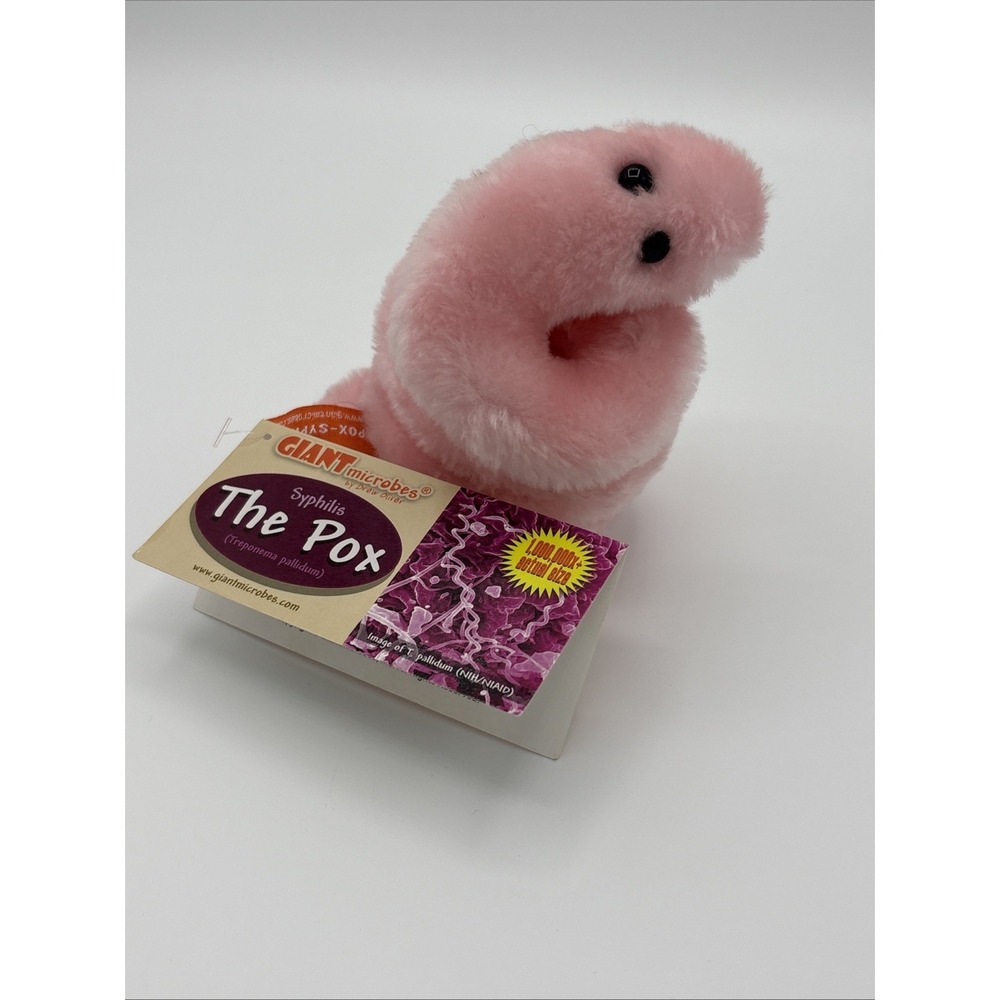 Vintage GiantMicrobes The Pox Syphilis Plush Tag GMUS-PD-0590 First Gen Mint